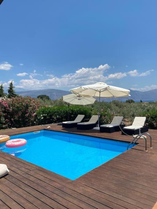 Georges Villa Galaxidi, Family, Pool And Garden Esterno foto